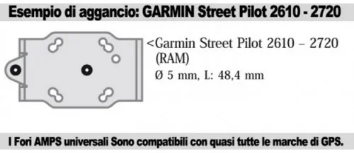 Supporto base manubrio per GPS con QUICK-LOCK specifico - Kawasaki Z1000 Sx / Ninja SX